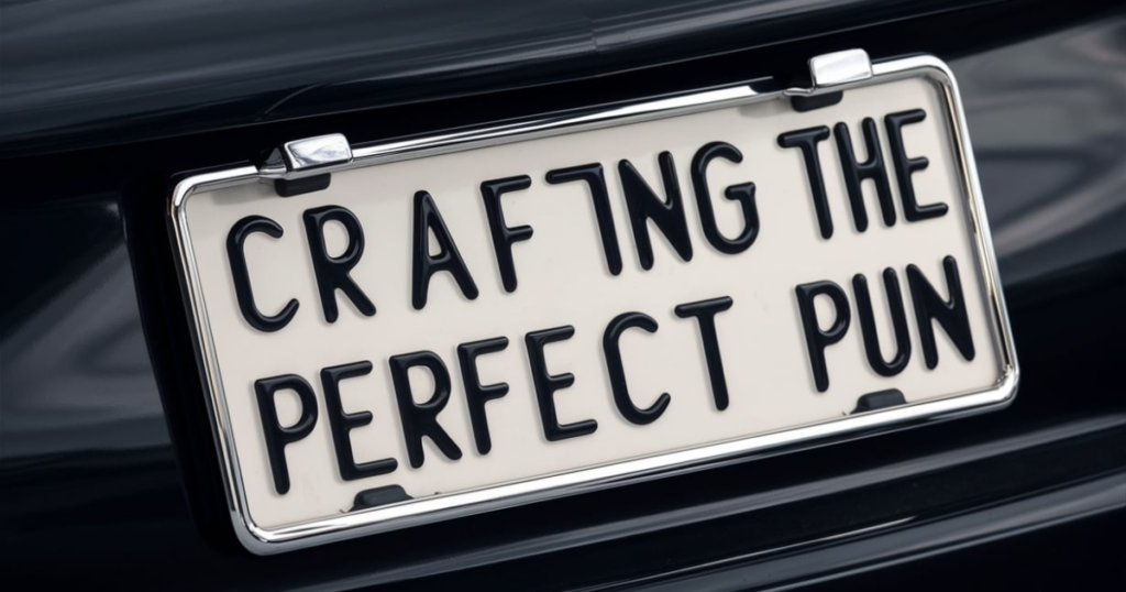 Crafting the Perfect Pun of license plate 