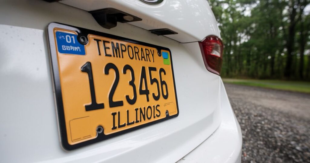 Validity of an Illinois Temporary License Plate